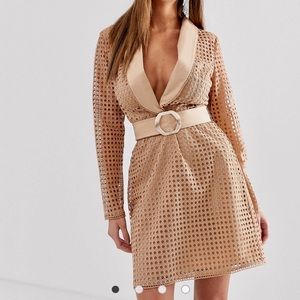 NWT taupe ASOS dress, broderie anglaise. 6
